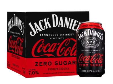 JACK DANIELS ZERO SUGAR 355ML